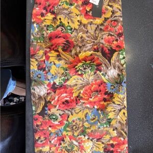 Talbots Vibrant Floral Pencil Skirt - Red, Yellow, Green